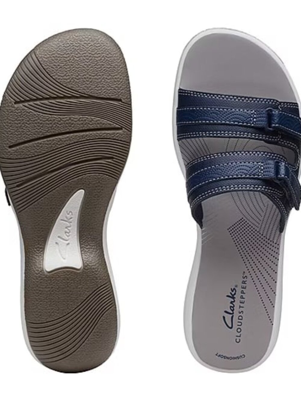 BRAND NEW Cloudsteppers Clarks blue sandals size 11